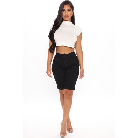 Fashion Nova Amberly Booty Lifting Bermuda Shorts - Picture 2 of 8